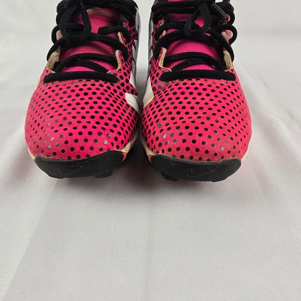 Nike Hyperdiamond 4 Keystone‎ Softball Cleats Kids 4.5Y Pink Black Low Top